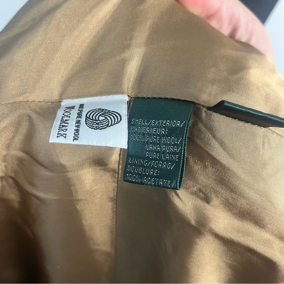 Ralph Lauren Wool Jacket Womens 16 Brown Houndstooth Plaid Equestrian Riding Zip - Picture 8 of 9